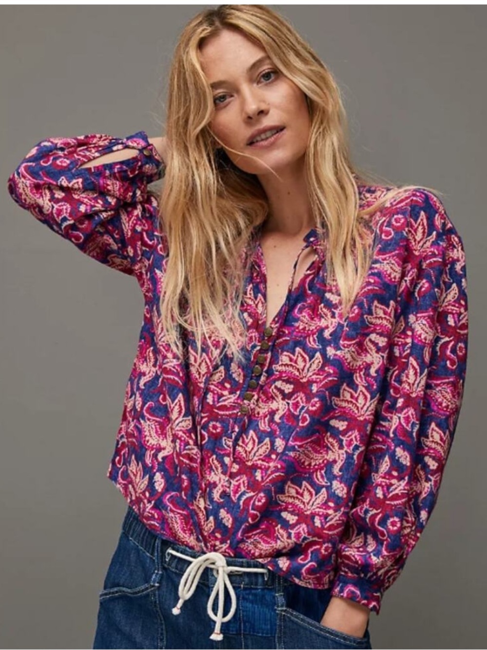 Anthropologie x Pilcro - Lucille Peasant blouse top shirt